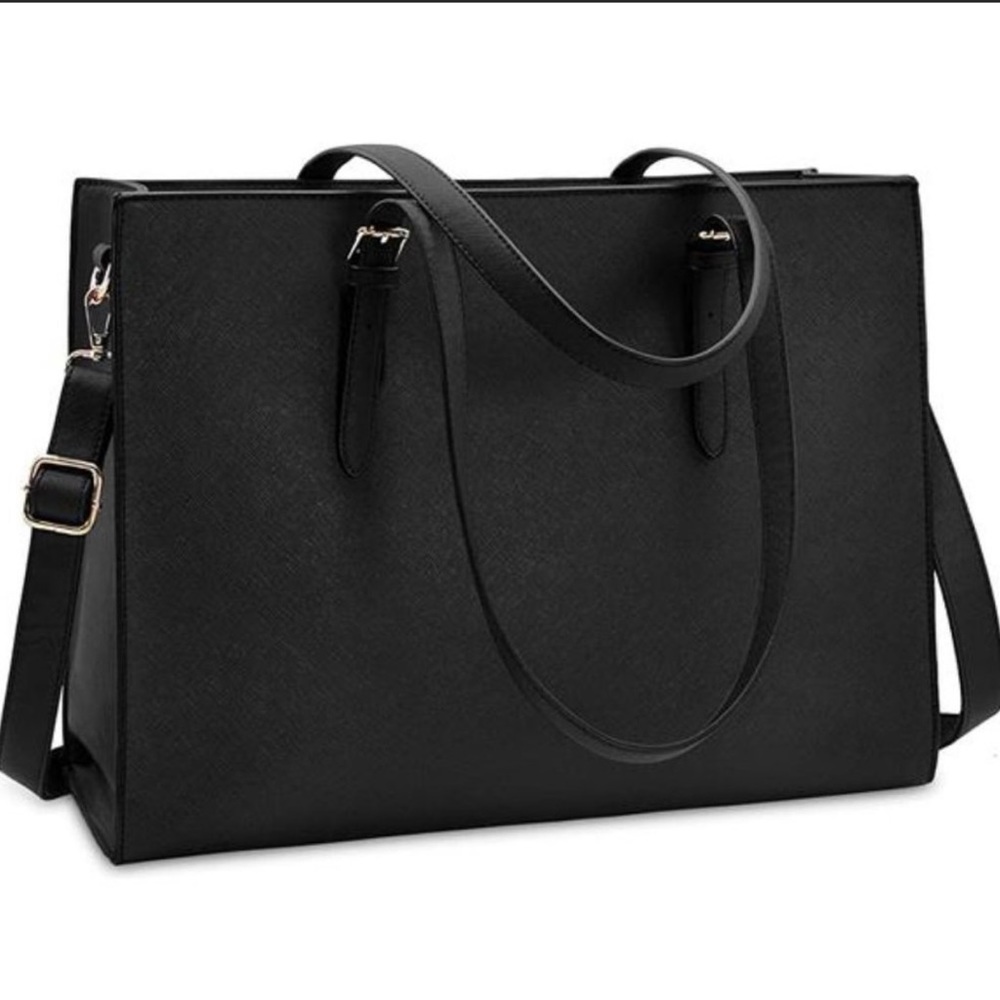 Nubily Laptop Bag for Women Leather 15.6 “Black